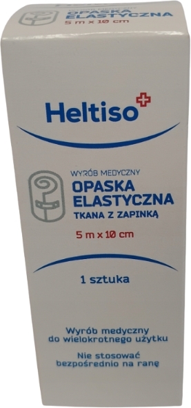 Heltiso Opaska tkana elastyczna z zapinką 5 m x 10 cm, 1 szt.
