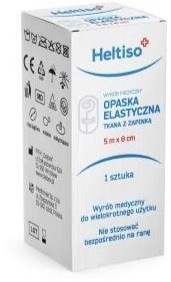 Heltiso Opaska tkana elastyczna z zapinką 5 m x 8 cm 1 szt.