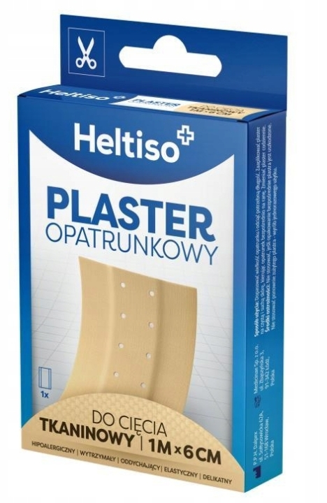 Heltiso Plaster opatrunkowy tkaninowy do cięcia 1 m x 6 cm 1 op.