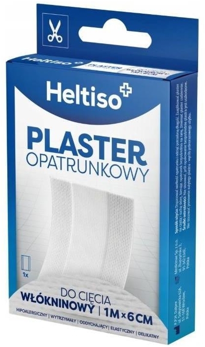 Heltiso Plaster opatrunkowy włókninowy do cięcia 1 m x 6 cm 1 op.