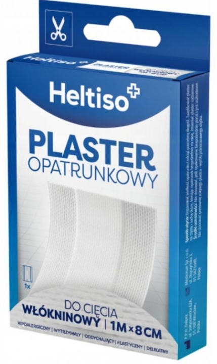 Heltiso Plaster opatrunkowy włókninowy do cięcia 1 m x 8 cm 1 op.