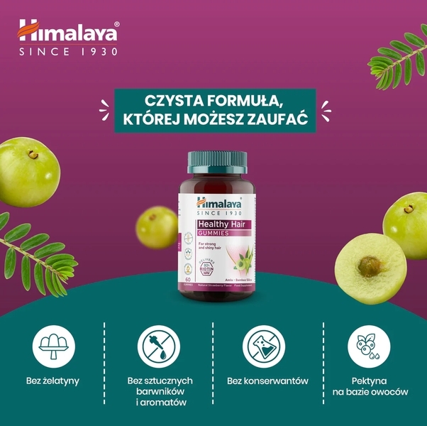 Himalaya Healthy Hair Gummies żelki 60 szt.