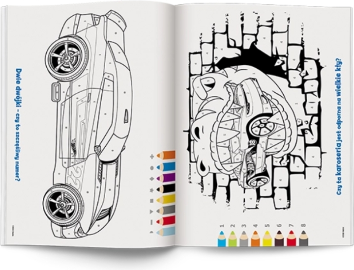 Hot Wheels. Kolorowanka według kodu 1 sztuka
