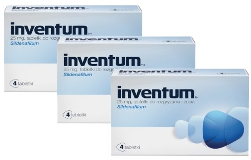 Inventum 4 tabletki do rozgryzania i żucia 25 mg Wielopak x3
