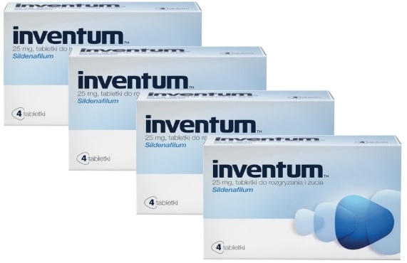 Inventum 4 tabletki do rozgryzania i żucia 25 mg Wielopak x4