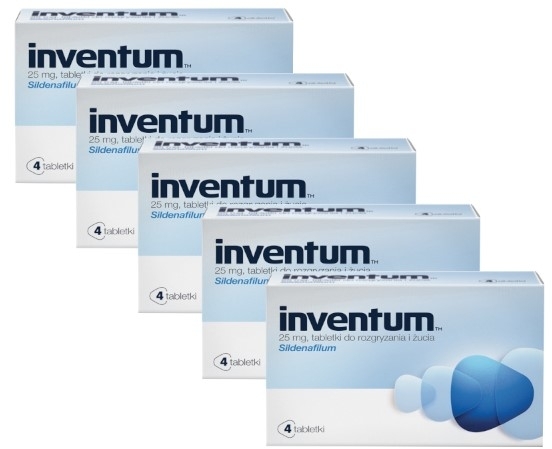 Inventum 4 tabletki do rozgryzania i żucia 25 mg Wielopak x5