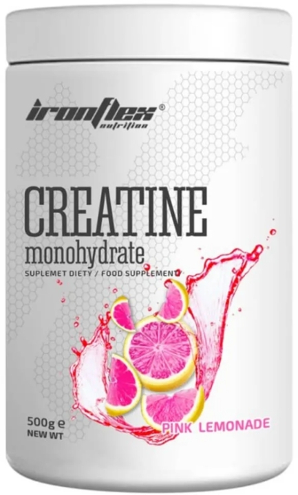 IronFlex Creatine Monohydrate, pink lemonade, 500g