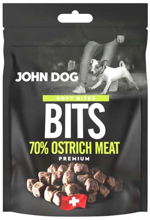 John Dog SOFT BITES Ostrich 70% 100g (Data ważności 14.10.2026)