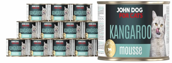 John Dog for Cats Mokra karma dla kota Kangur 12 x 200 g