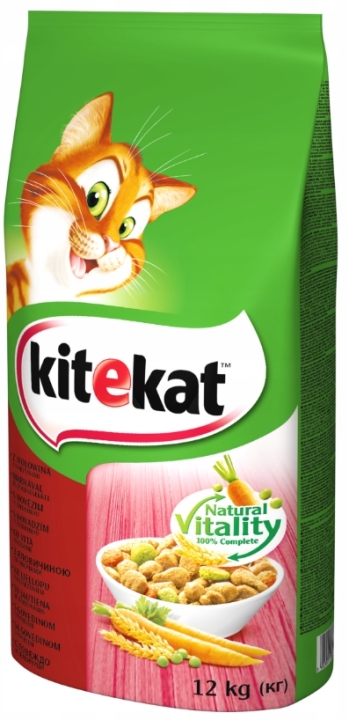 KITEKAT Sucha karma dla kota Wołowina 12 kg