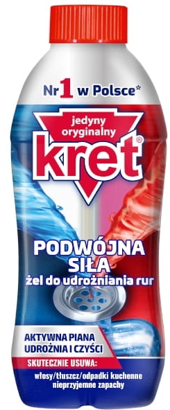 Kret Żel do udrożniania rur Podwójna Siła 700g