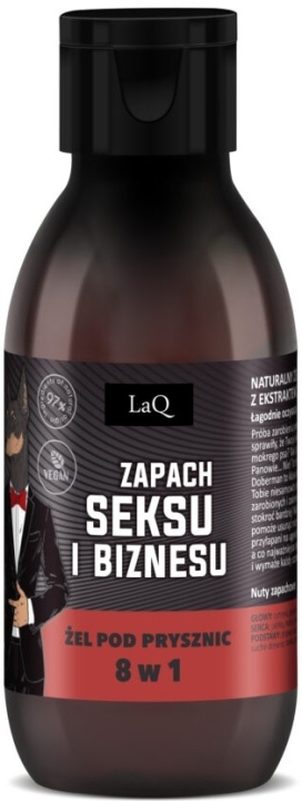 LaQ Mini Żel pod Prysznic 8 w 1 Doberman Zapach Seksu i Biznesu 100 ml