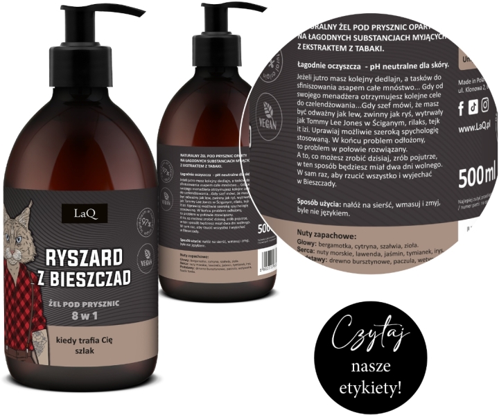 LaQ Ryszard z Bieszczad żel pod prysznic 8 w 1 500 ml