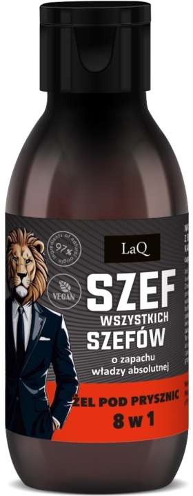LaQ Szef Wszystkich Szefów czarny mat żel pod prysznic 8w1 100 ml