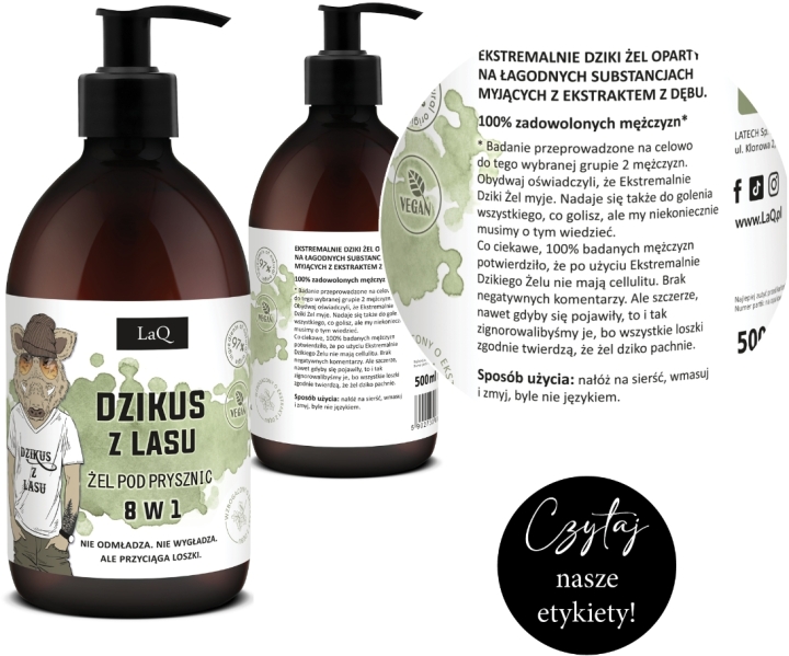 LaQ Dzik z lasu żel pod prysznic 8 w 1 500 ml