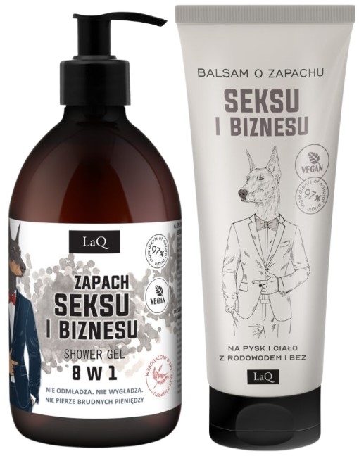 LaQ Zestaw ZAPACH SEKSU I BIZNESU żel + balsam 500 ml + 200 ml