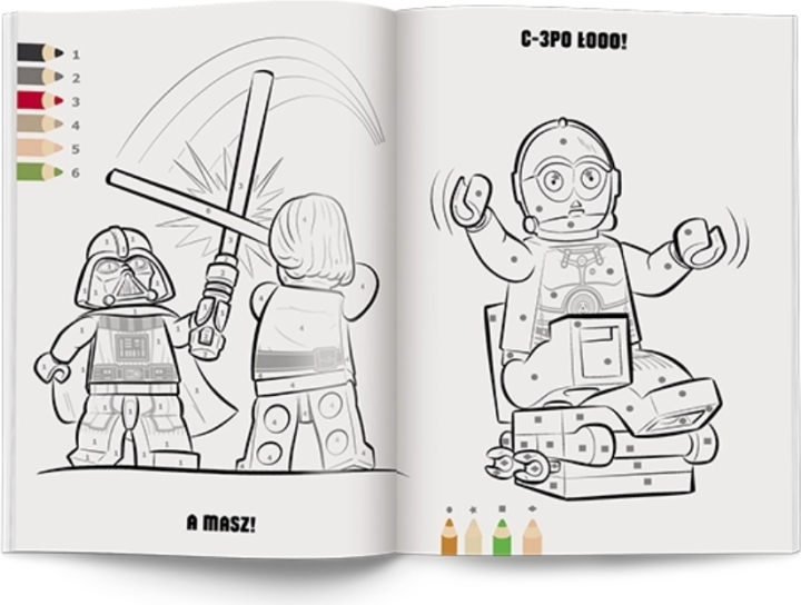 Lego Star Wars. Kolorowanka według kodu 1 sztuka