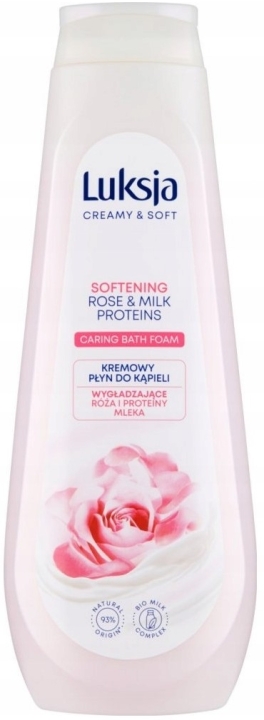 Luksja Płyn do kąpieli róża proteiny mleka 900 ml