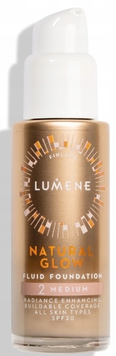 Lumene Podkład rozświetlający NATURAL GLOW 2 Medium SPF 20 30 ml