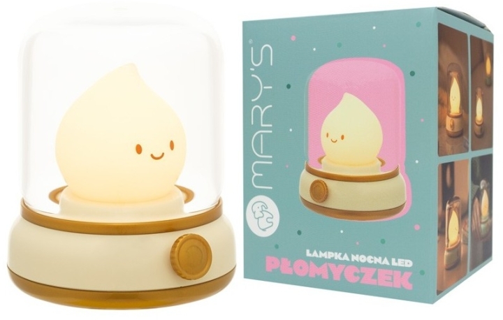 MARY'S lampka nocna LED Płomyczek żółty 1 sztuka