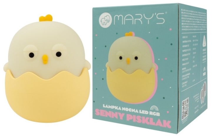 MARY'S lampka nocna LED RGB Senny pisklak 1 sztuka
