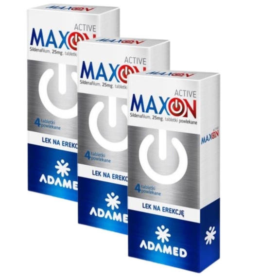 MAXON ACTIVE (Sildenafil 25 mg) 4 tabl. Wielopak x3