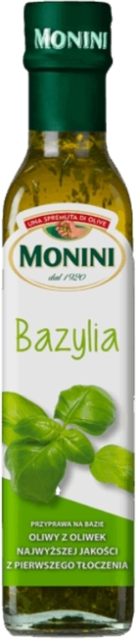 MONINI extra vergine z bazylią Oliwa z oliwek 250 ml