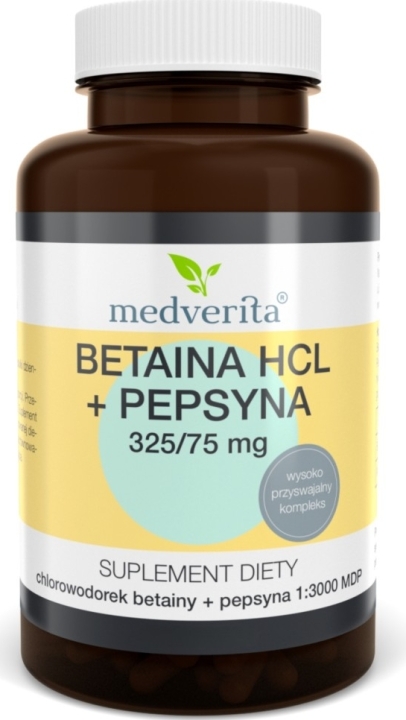 Medverita - Betaina HCL + Pepsyna - 60 kapsułek