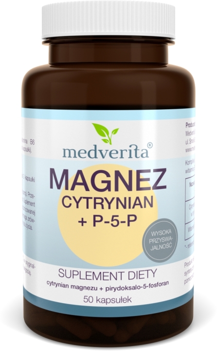 Medverita Magnez cytrynian + P-5-P  50 kapsułek