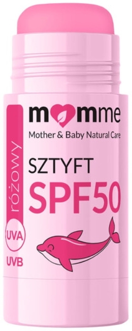 MomMe Sztyft SPF 50 różowy 10g