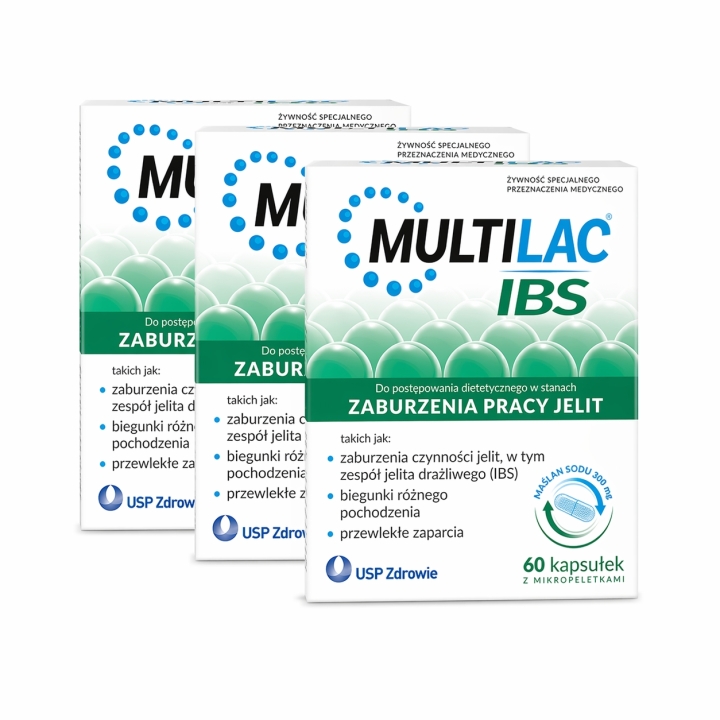 Multilac IBS maślan sodu 300 mg 60 kapsułek Wielopak x 3
