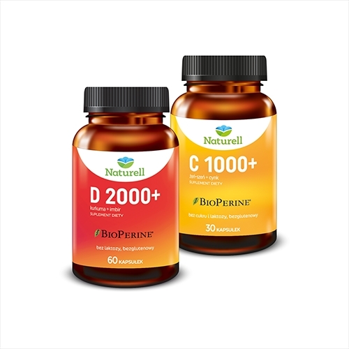 NATURELL D 2000 + 60 kapsułek + Naturell C 1000 + 30 kapsułek