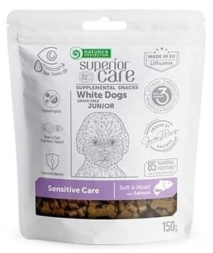 Nature's Protection Snack Junior White Dogs Przysmak dla psa z łososiem 150 g