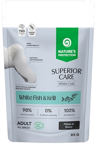 Nature's Protection Superior Care Adult White Fish&Kill Mokra Karma dla psa 85 g