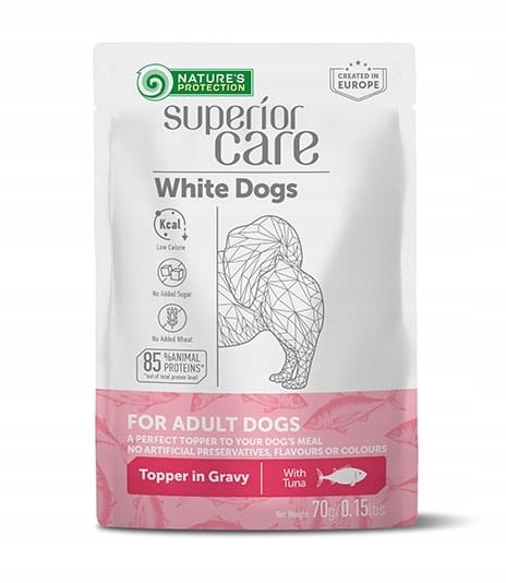 Nature's Protection Superior Care White Dogs Mokra karma dla psa z tuńczykiem 70g