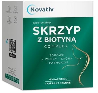 Novativ Skrzyp Z Biotyną Complex 60 kapsułek