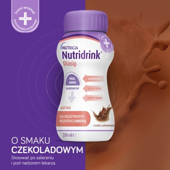 Nutridrink Diasip o smaku czekoladowym płyn 4 szt. po 200 ml