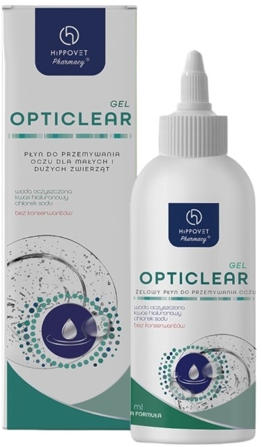 OPTICLEAR GEL żel do przemywania oczu dla małych i dużych zwierząt 200 ml