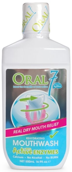 ORAL7 Moisturising Mouthwash nawilżający płyn do płukania jamy ustnej z enzymami na suchość w ustach 500 ml