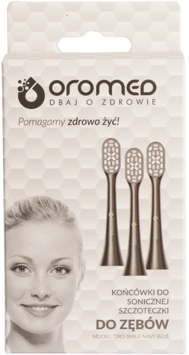 OROMED Komplet końcówek do szczoteczki sonicznej ORO SMILE navy blue 3 sztuki