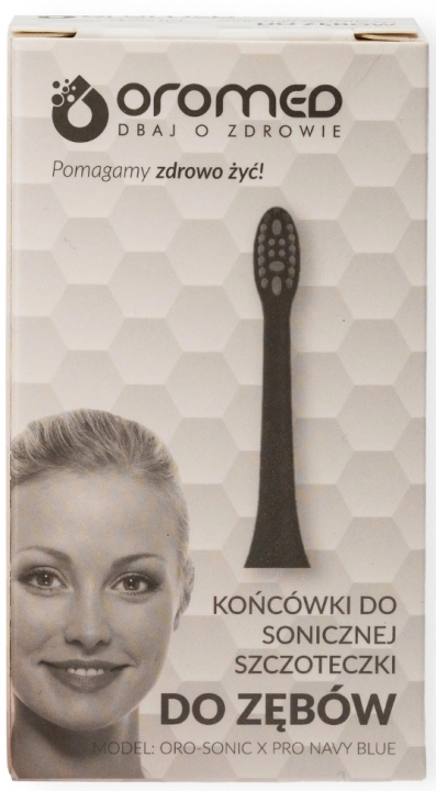 OROMED Komplet końcówek do szczoteczki sonicznej ORO-SONIC X PRO navy blue 2 sztuki