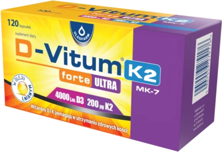 Oleofarm D-Vitum Forte Ultra 4000 j.m. K2 120 kapsułek