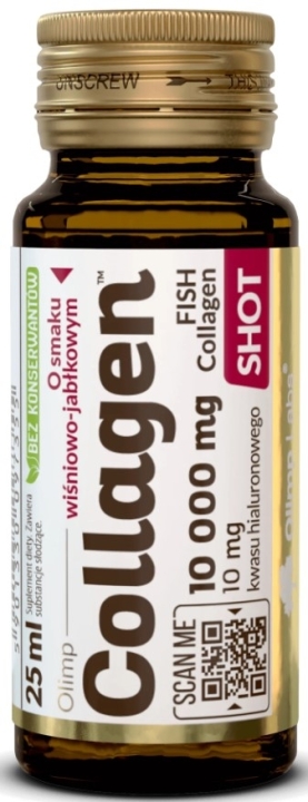 Olimp Collagen Shot o smaku wiśnia jabłko 25 ml