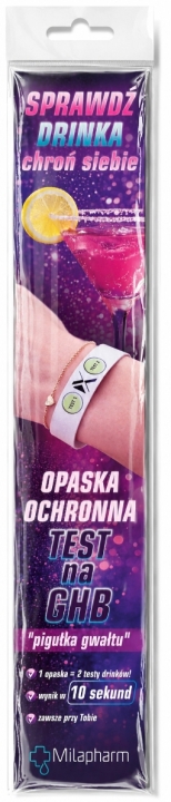 Opaska Ochronna Test na GHB pigułka gwałtu 1 sztuka