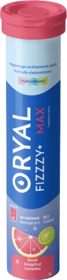 Oryal Fizzzy+ Max grejpfrut limonka 18 tabletek musujących