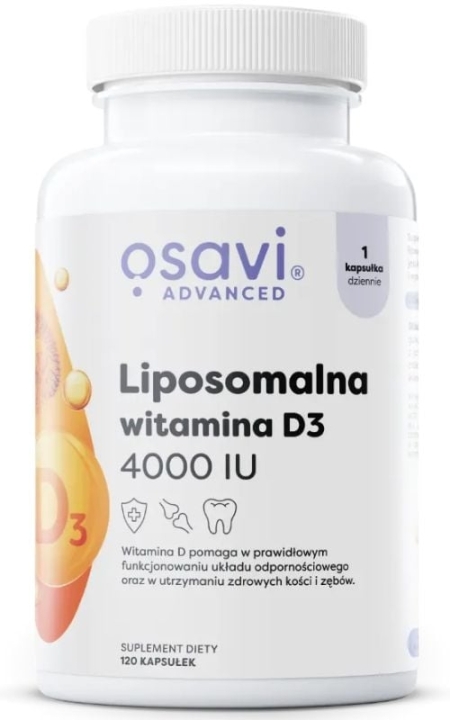 Osavi Liposomalna Witamina D3 4000 IU,  120 kapsułek