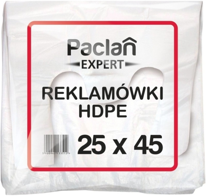Paclan Expert Reklamówki HDPE 25x45 180 szt.