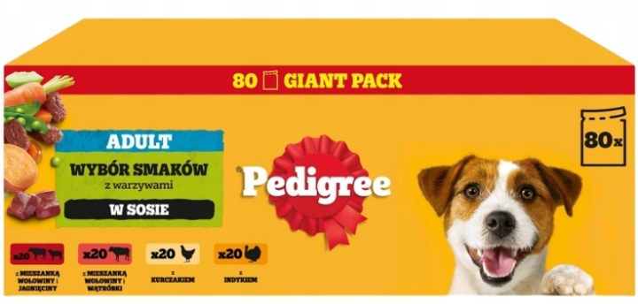 PEDIGREE Mokra karma dla psa Saszetka Sos Mix 80x100 g