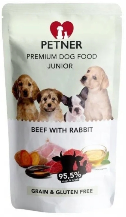 PETNER Junior Mini Wołowina z królikiem mokra karma dla szczeniaka 500 g