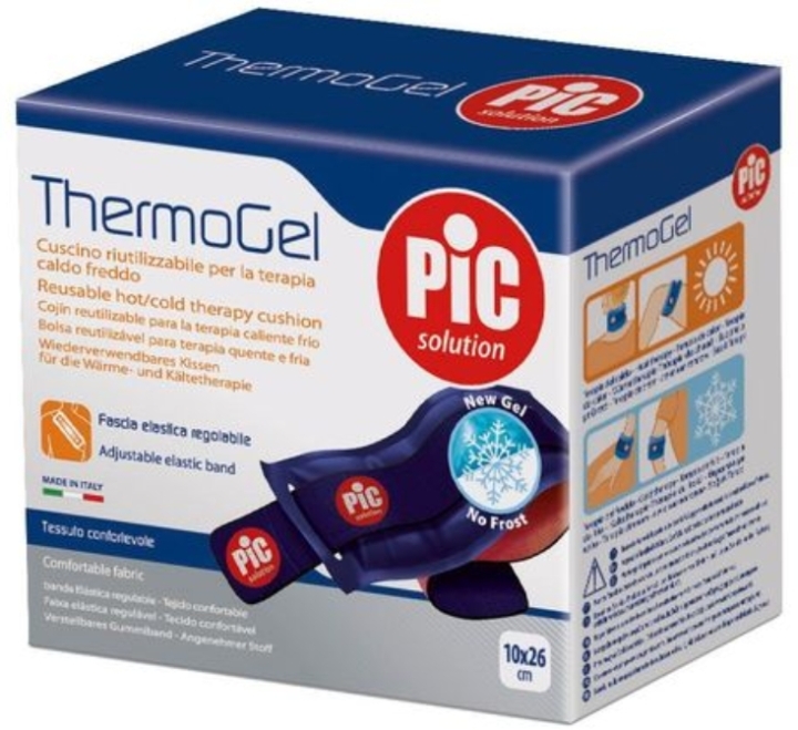 PIC Thermogel Kompres ciepło-zimno żelowy 10 x 26 cm z opaską elastyczną i pokrowcem 1 sztuka